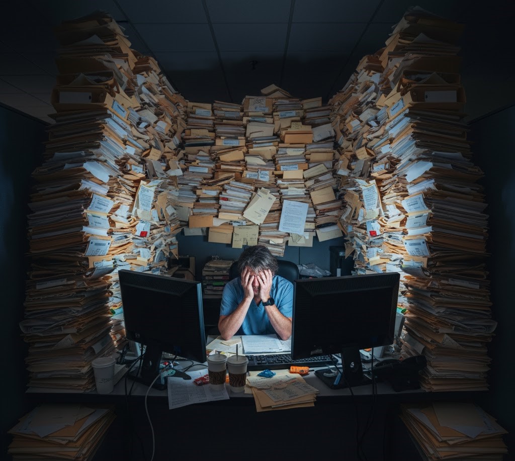 Overworked Office Staff