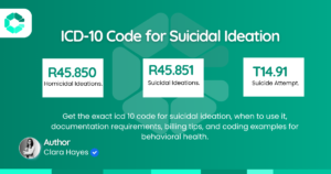 ICD-10 Code for Suicidal Ideation: A Complete Coding and Documentation Guide (R45.851)